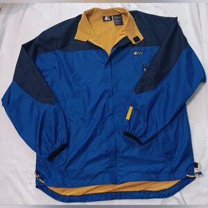 Starter Vented‎ Windbreaker Rain Jacket Mens Medium Blue Full Zip Polyester